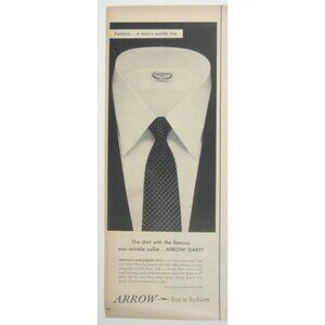 Arrow Mens Non-Wrinkle Collar Dress Shirt With Dart Collar Style MOD